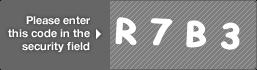 captcha code for visual authentication  letter R number 7 letter B number 3
