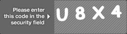 captcha code for visual authentication  letter U number 8 letter X number 4