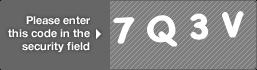 captcha code for visual authentication  number 7 letter Q number 3 letter V