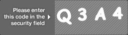 captcha code for visual authentication  letter Q number 3 letter A number 4