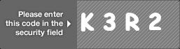 captcha code for visual authentication  letter K number 3 letter R number 2