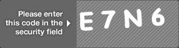 captcha code for visual authentication  letter E number 7 letter N number 6