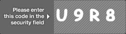 captcha code for visual authentication  letter U number 9 letter R number 8