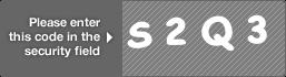 captcha code for visual authentication  letter S number 2 letter Q number 3