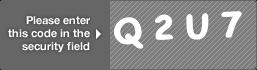 captcha code for visual authentication  letter Q number 2 letter U number 7