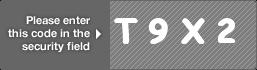 captcha code for visual authentication  letter T number 9 letter X number 2