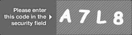 captcha code for visual authentication  letter A number 7 letter L number 8