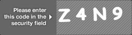 captcha code for visual authentication  letter Z number 4 letter N number 9