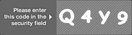 captcha code for visual authentication  letter Q number 4 letter Y number 9