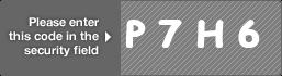 captcha code for visual authentication  letter P number 7 letter H number 6