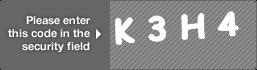 captcha code for visual authentication  letter K number 3 letter H number 4
