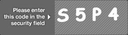 captcha code for visual authentication  letter S number 5 letter P number 4