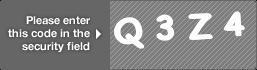 captcha code for visual authentication  letter Q number 3 letter Z number 4