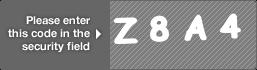captcha code for visual authentication  letter Z number 8 letter A number 4