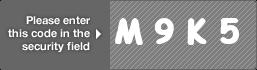 captcha code for visual authentication  letter M number 9 letter K number 5