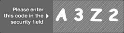 captcha code for visual authentication  letter A number 3 letter Z number 2