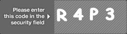captcha code for visual authentication  letter R number 4 letter P number 3