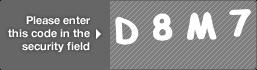 captcha code for visual authentication  letter D number 8 letter M number 7