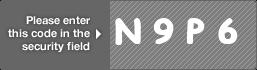 captcha code for visual authentication  letter N number 9 letter P number 6