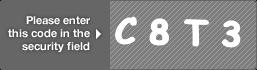 captcha code for visual authentication  letter C number 8 letter T number 3